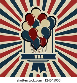 Background Illustration Patriot USA in vintage style, vector illustration