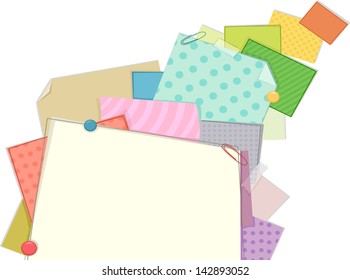 Background Illustration of Patterned Paper Frame