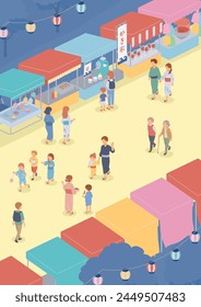 Background Illustration of People Enjoying Summer Festival in Japan.
Japanese translation is "shaved ice, ice"