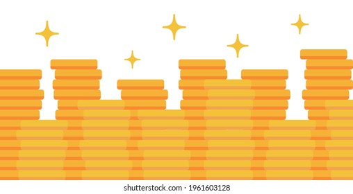 The background of the illustration with the pile of coins.
This is an image of earning and saving money.