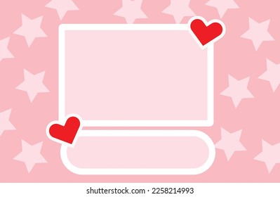 Background Illustration with pink color in love concept for valentine's day. Pink Background. Love scenario background.