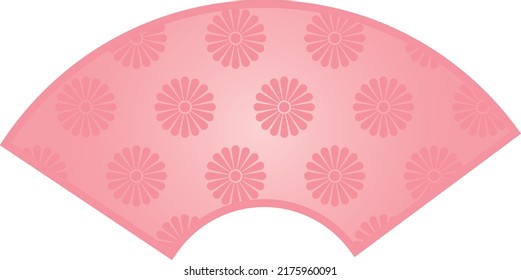Background illustration of the pink fan of New Year holidays.