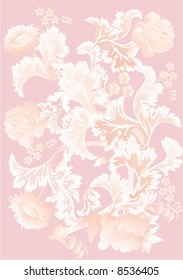 background illustration with pink flowers