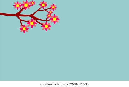 background illustration with pink yellow and blue color