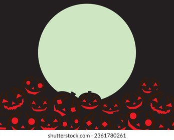 Hintergrund-Illustration einer Menge Kürbislaternen
