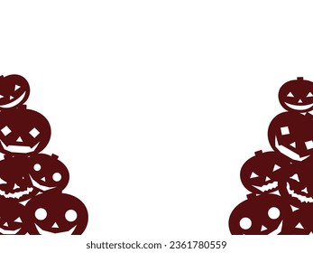 Background illustration of a lot of pumpkin lanterns