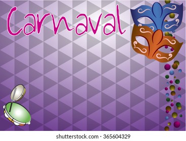 A background illustration in purple, for carnival.