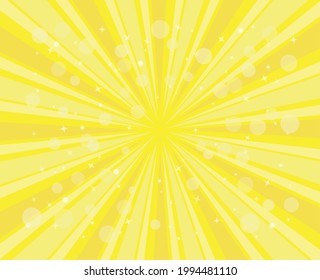 Hintergrundgrafik von Radiant und Glitter, die sich von der Mitte ausbreiten.