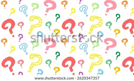 Background illustration with random hand drawn question.