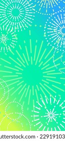 Background illustration of Refreshing color gradation (Banner design for summer)