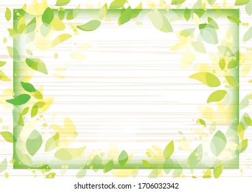 It is a background illustration of a refreshing green frame