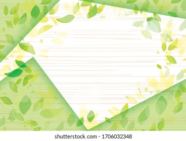 It is a background illustration of a refreshing green frame
