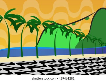 An background illustration of Rio de Janeiro.