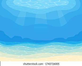 Background illustration in the sea with nobody