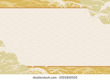 Background Illustration of seafood image in Japanese style