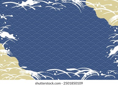 Background Illustration of seafood image in Japanese style