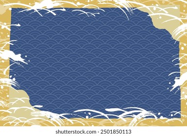 Background Illustration of seafood image in Japanese style