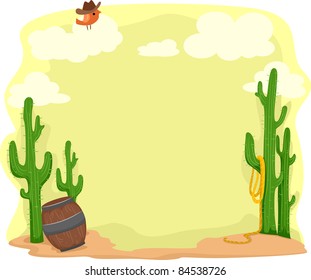 Background Illustration Set in a Desert