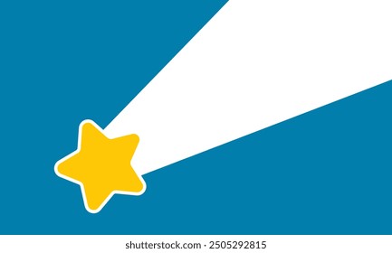 background illustration of shooting stars with negative space and copy space. Abstract Falling Star.
