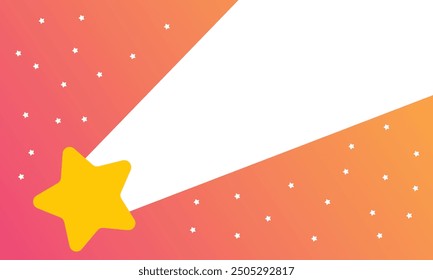background illustration of shooting stars with negative space and copy space. Abstract Falling Star.