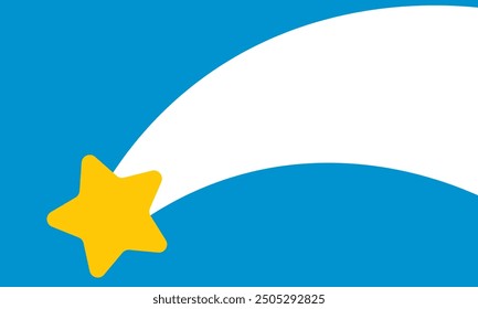 background illustration of shooting stars with negative space and copy space. Abstract Falling Star.