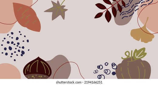 Background illustration of a simple and fashionable autumn image