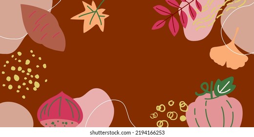 Background illustration of a simple and fashionable autumn image