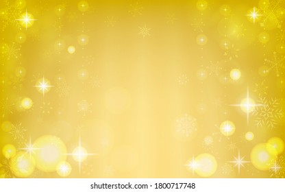 Background illustration with sparkling snowflakes