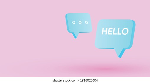 background illustration of  speech bubbles in 3d