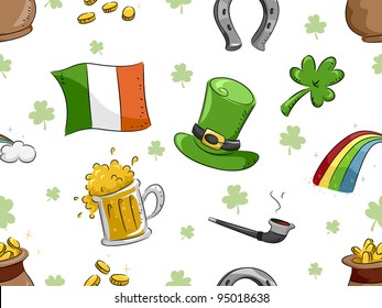 Background Illustration with a St. Patrick's Day Theme
