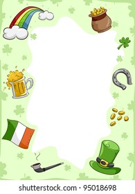 Background Illustration with a St. Patrick's Day Theme