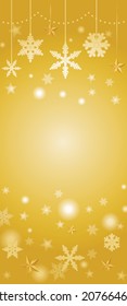 Background illustration of star and snowy crystal of Christmas.