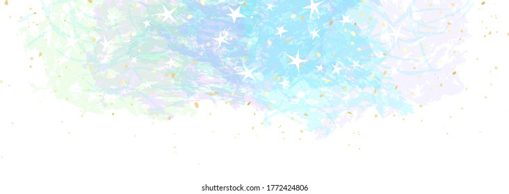 Background illustration of starry sky in gentle colors