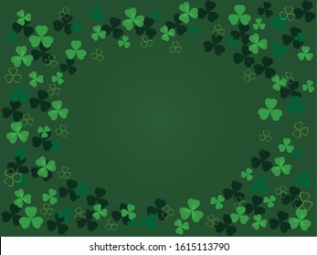 Background illustration studded with shamrock.