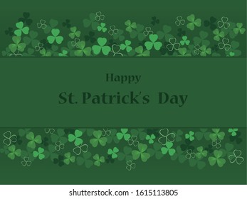 Background illustration studded with shamrock.