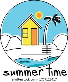 background illustration of summer time