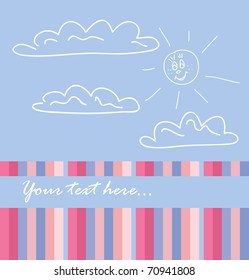 background with illustration of sun