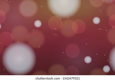 Background illustration template design with brown bokeh lights