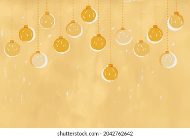 It is a background illustration that summarizes the background color and the ornament ball in a similar color of gold.
Easy-to-use vector material.