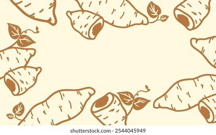 Background illustration of tuber icon vector design.