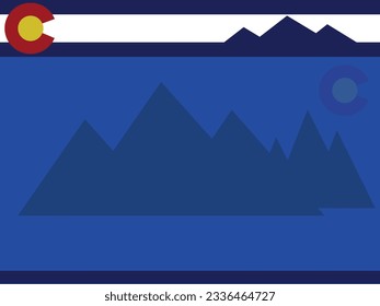 Hintergrundgrafik-Vektorgrafik für Colorado Day mit freiem Platz für ppt oder Präsentation