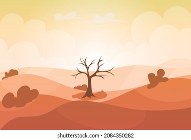 background Illustration Vector Graphic with nature view
