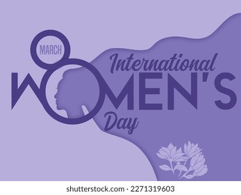 Background illustration vector international women’s day. Women silhouette with flowers illustration perfect design for your banner, poster or flyer 