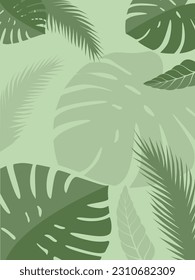 Background illustration vector summer with tropical leaves and plants . Summer wallpaper 