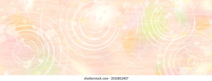 Background illustration with warm gradation of autumn dusk reflected on the surface of the water