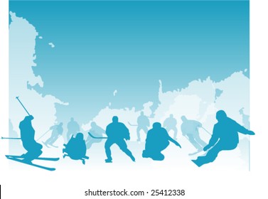 Background Illustration For Winter Sports