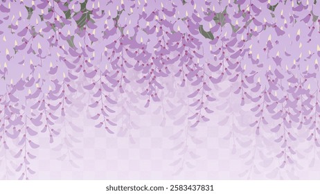 Background illustration of wisteria flower trellis_16:9