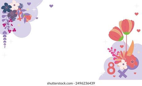 Background illustration with women's day theme