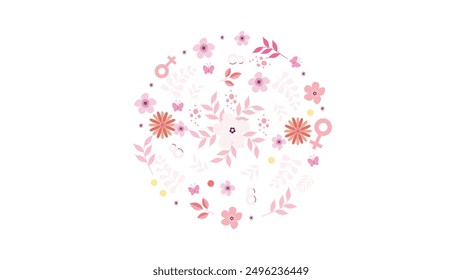 Background illustration with women's day theme