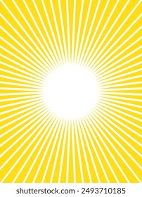 Background illustration of yellow concentrated lines that spread radially